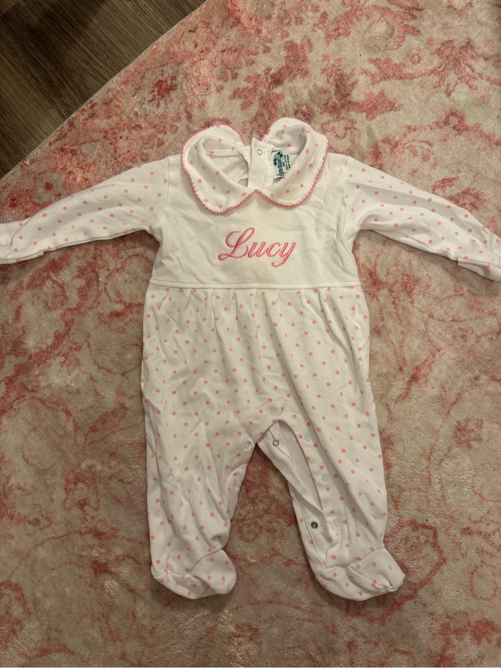 “Lucy” polka dot outfit- 6 m